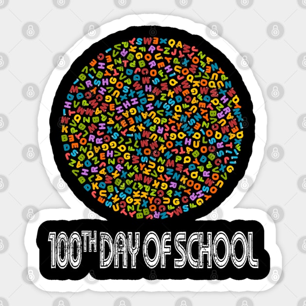 Cute Kindergarten Preschool 100 Days of School Teacher Shirt Sticker by designready4you